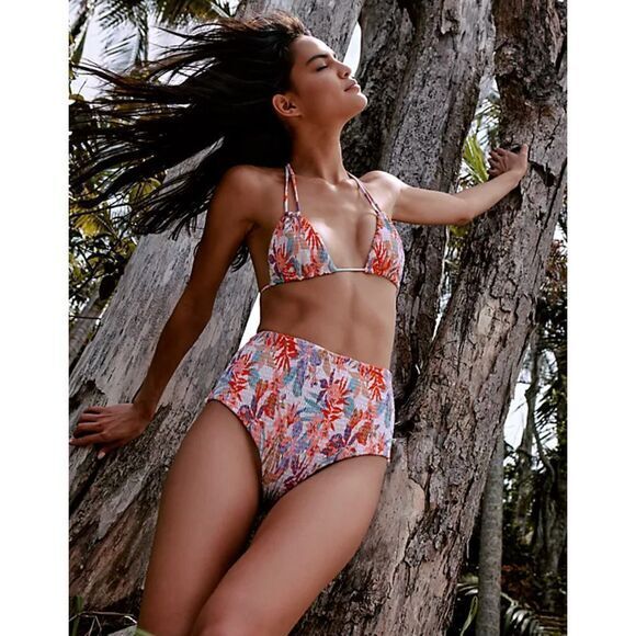 NEW Free People Citrine Dakota  aloha blooms floral bikini bottom, size‎ M - Picture 1 of 13